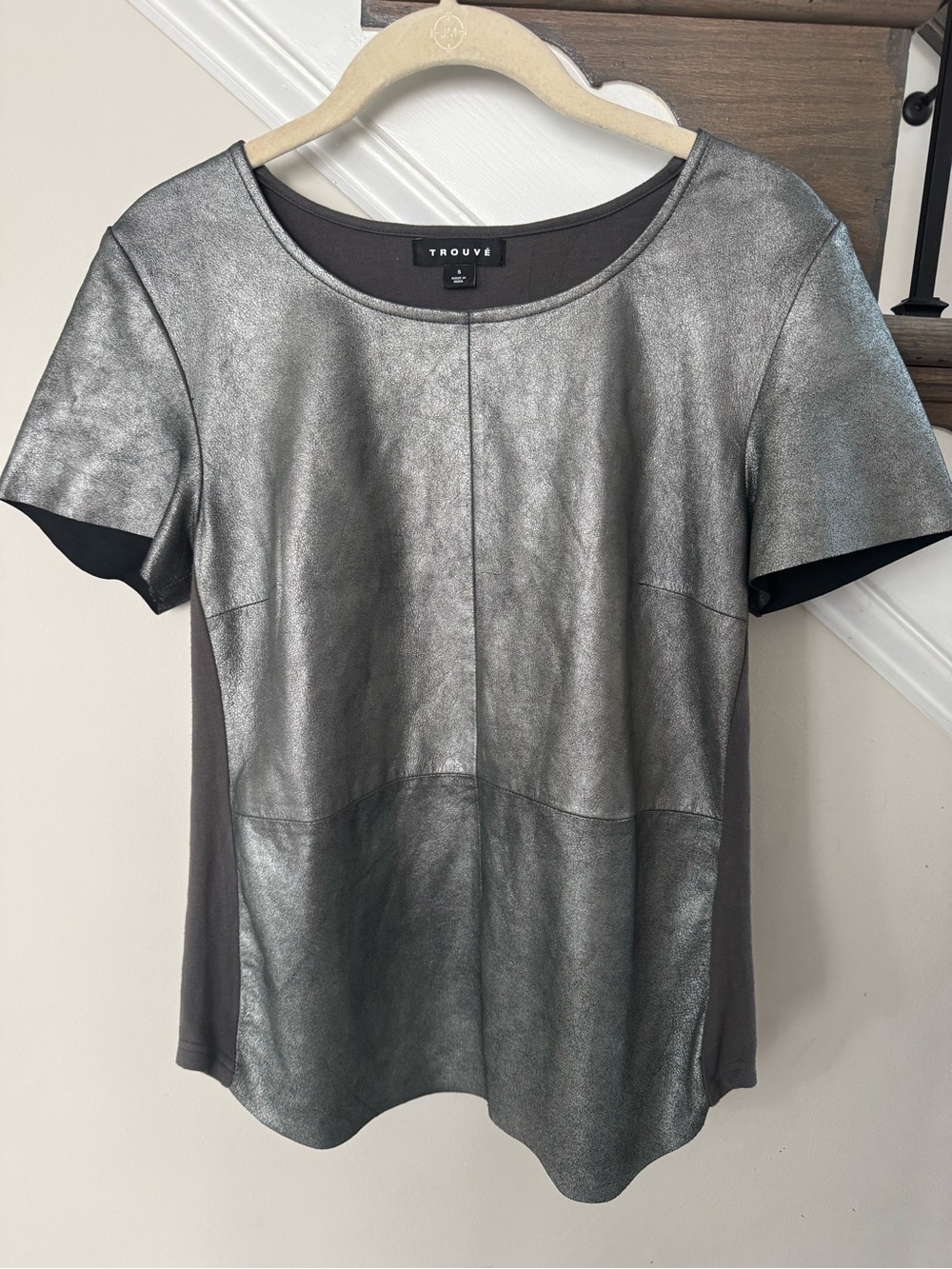 Trouvé faux leather shirt.
